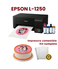 Kit Impresora Comestible L3210 EcoTank L1250 - Sistema Tinta Continua - Incluye Tintas y Papel Comestible - Garantía Incluida